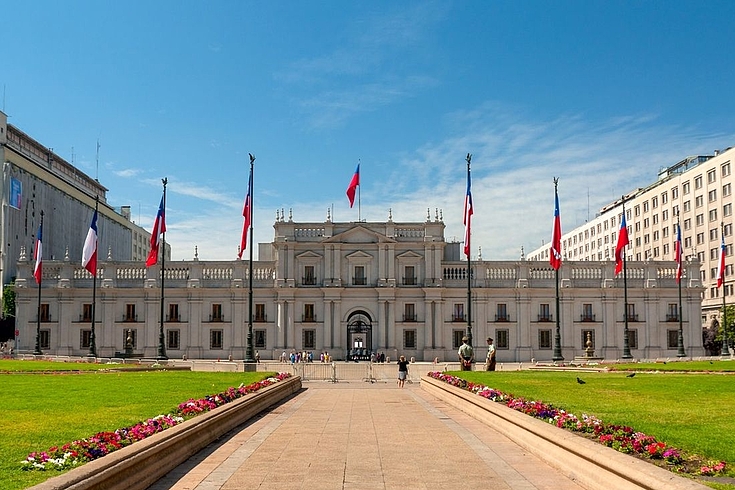 Der Palacio de La Moneda ist heute Amtssitz des chilenischen Präsidenten
