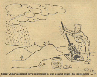 Karikatur von Herbert Kolfhaus von 1954