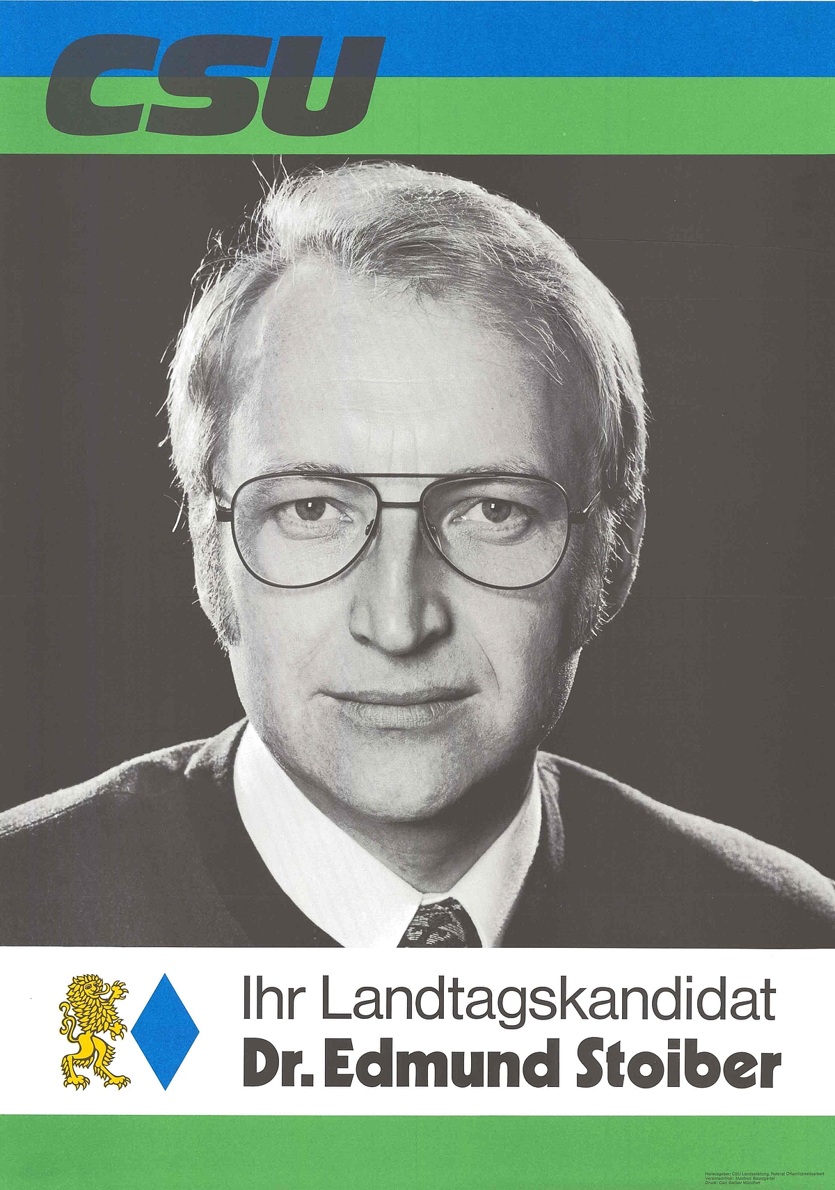 Plakat zur Landtagswahl 1974
