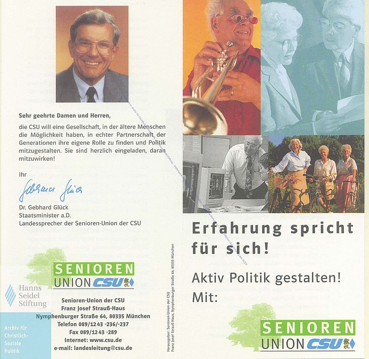 Mitgliederwerbung der Senioren-Union von 1998