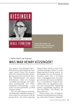 Aktuelles Buch: Was war Henry Kissinger?